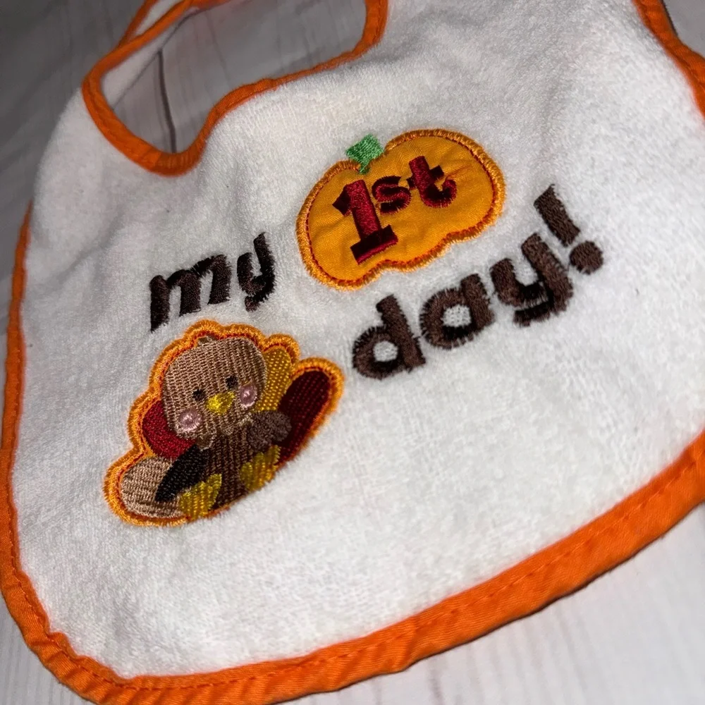 My First Turkey Day Baby Bib